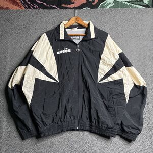 Vintage DIADORA Soccer Jacket Windbreaker Football Italy Spain 1990s 1980s